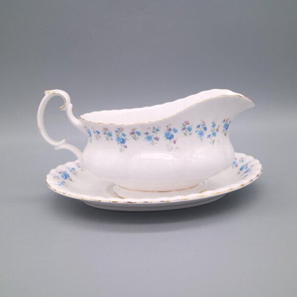 Vintage Royal Albert Memory Lane Gravy Boat & Underplate - Picture 4 of 6